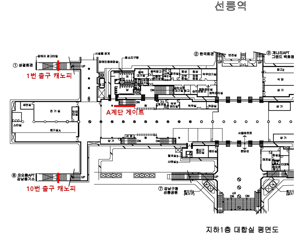 2호선 선릉역 (MAX) 위치도